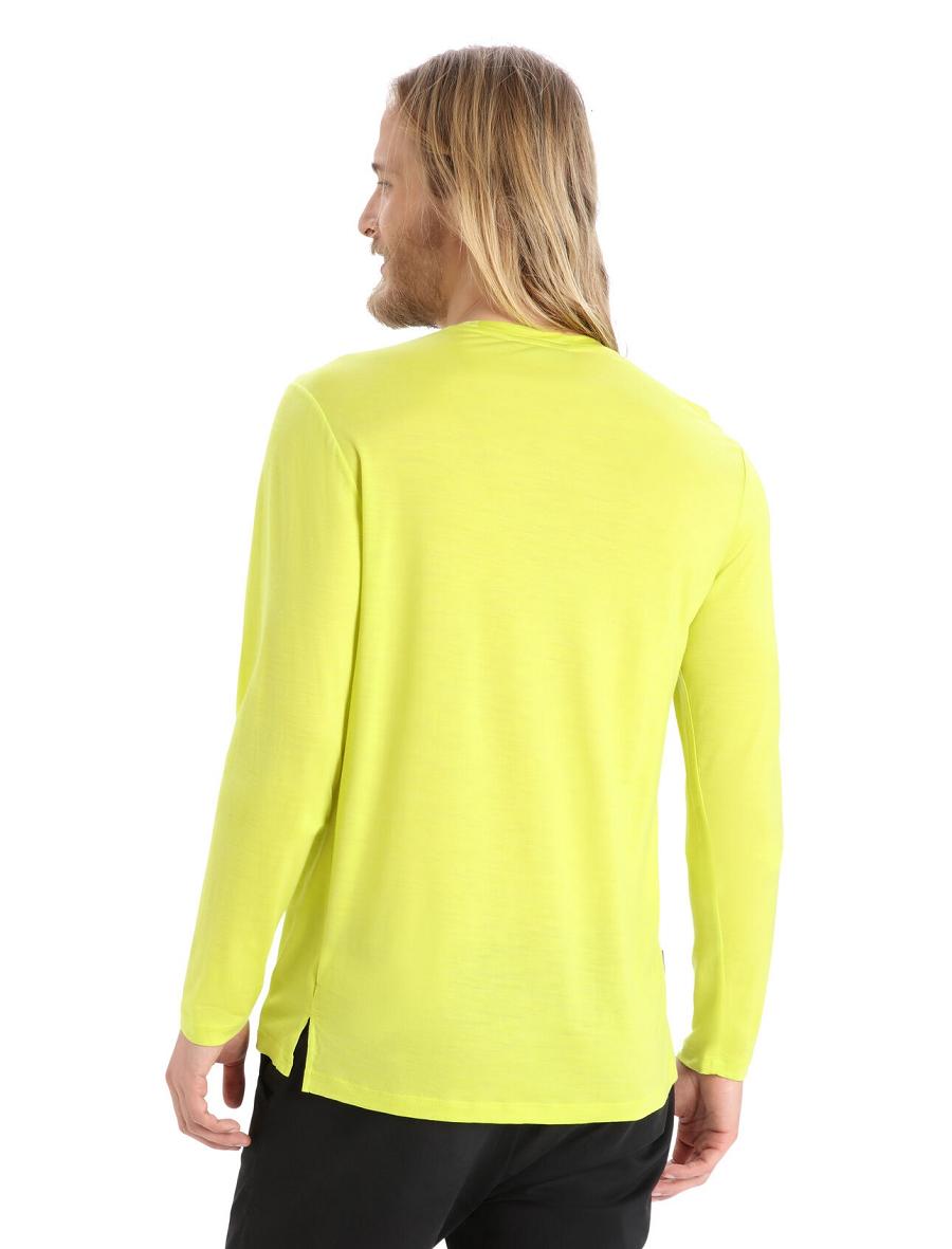 Long Sleeve Icebreaker Merino Sphere II T-Shirt Homme Jaune | FR 1229OKIR